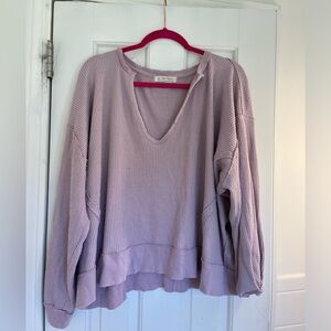 Free People Waffle Knit Shirt Small